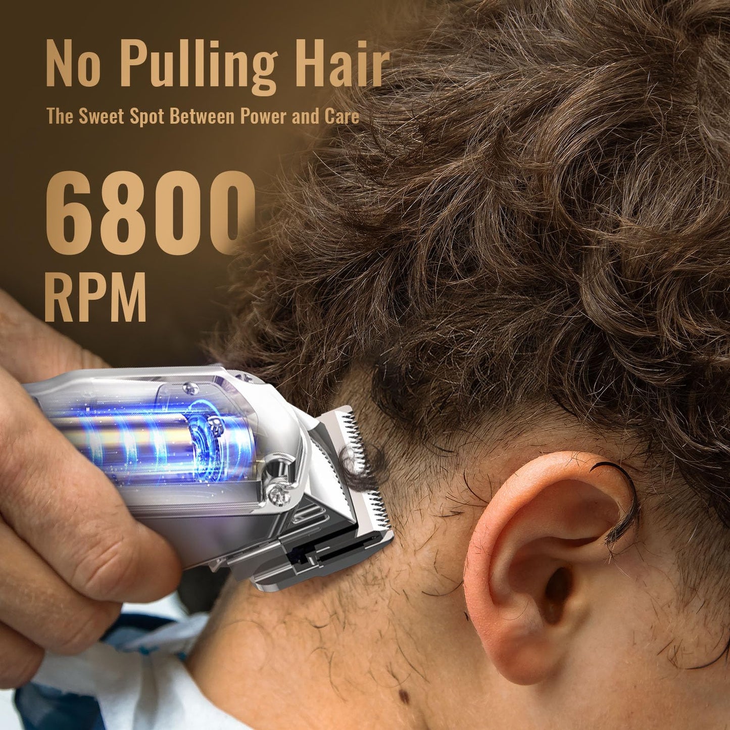 Jack&Rose Hair Clippers Men and Trimmers Set, IPX7 Waterproof Cordless Hair Clippers for Men Haircut, Electric Barber Clippers Set T-Blade Hair Trimmer USB Rechargeable