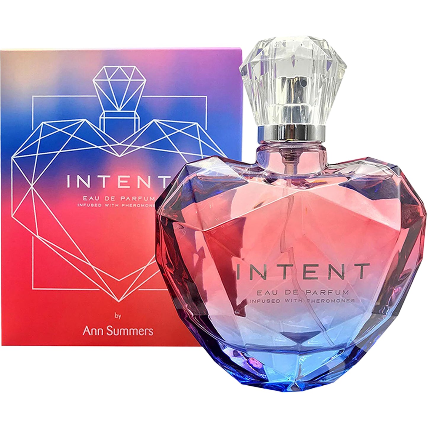 Ann Summers Intent Pheromone Perfume for Women (100ml Eau de Parfum) – Floral, Fruity Fragrance to Enhance Attraction – Citrus & Musk Notes, Heart-Shaped Bottle – Genuine Ann Summers Womens Perfume
