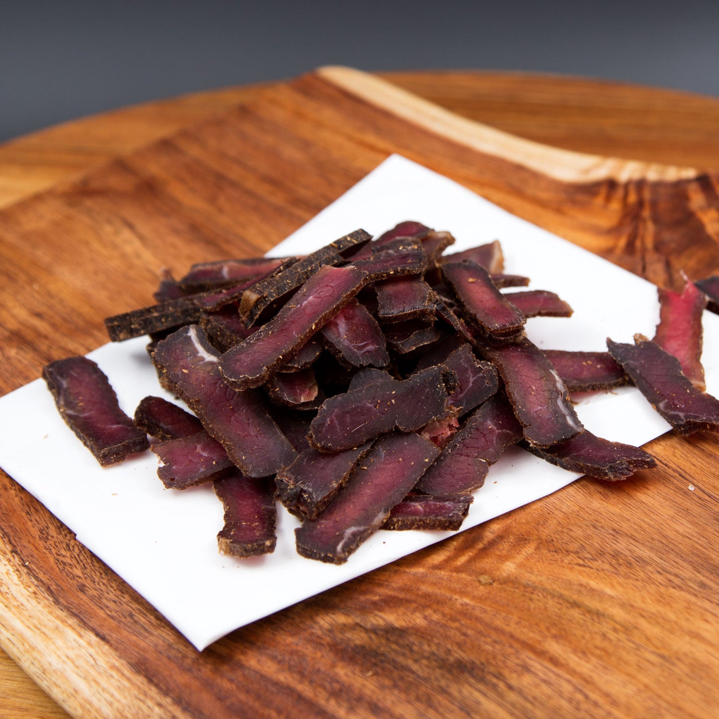 Sliced beef biltong bites