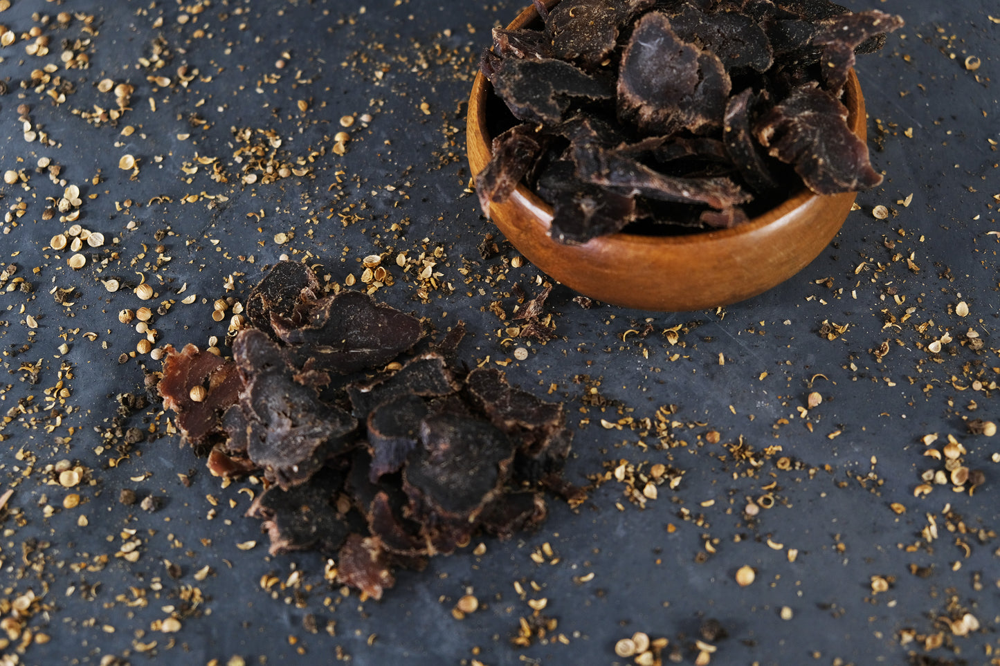 Sliced beef biltong bites