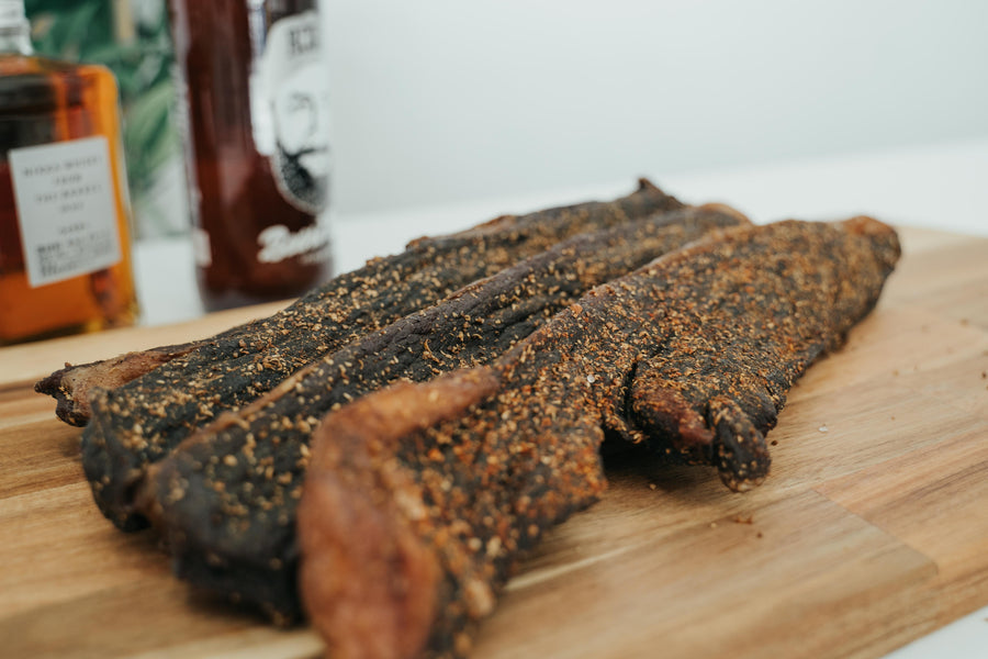 Sliced beef biltong bites