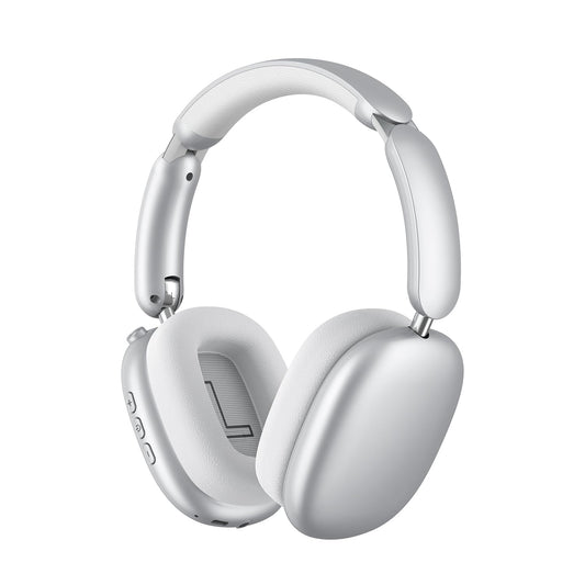 Wentronic Y02 Hybrid Active Noise Cancelling Headphones,60H Battery,5 EQ Music Modes,Hi-Res Audio,Deep Bass,Foldable Wireless Over Ear Bluetooth 5.4 Headset,Breathable Leather Earpads (Silver)