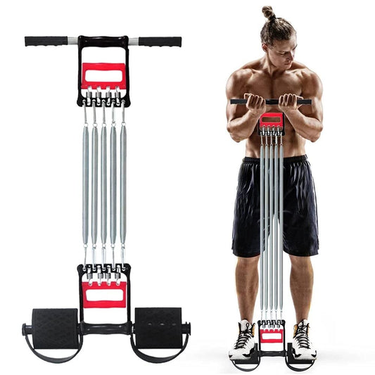 Tummy Trimmer Hand Gripper Chest Expander COVVY 3 in 1 Pull-up Bars Spring Exerciser Elastic Sit Up Pull Rope Home Fitness Equipment