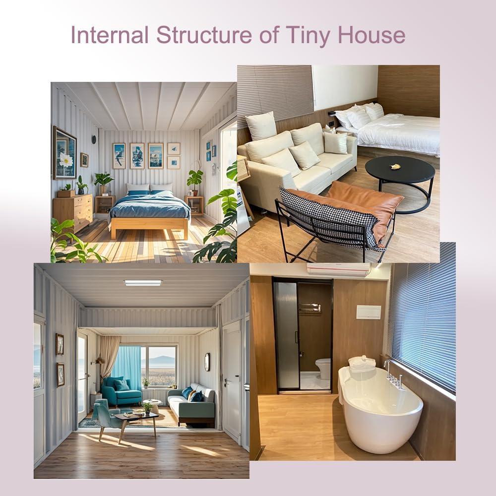 Two Story Tiny House, Flat-Pack House, Two-Story Tiny House, Prefabricated Dwelling with Aesthetic Appeal, Modern Design for Small Spaces, Self-Assembly Home for Easy Setup