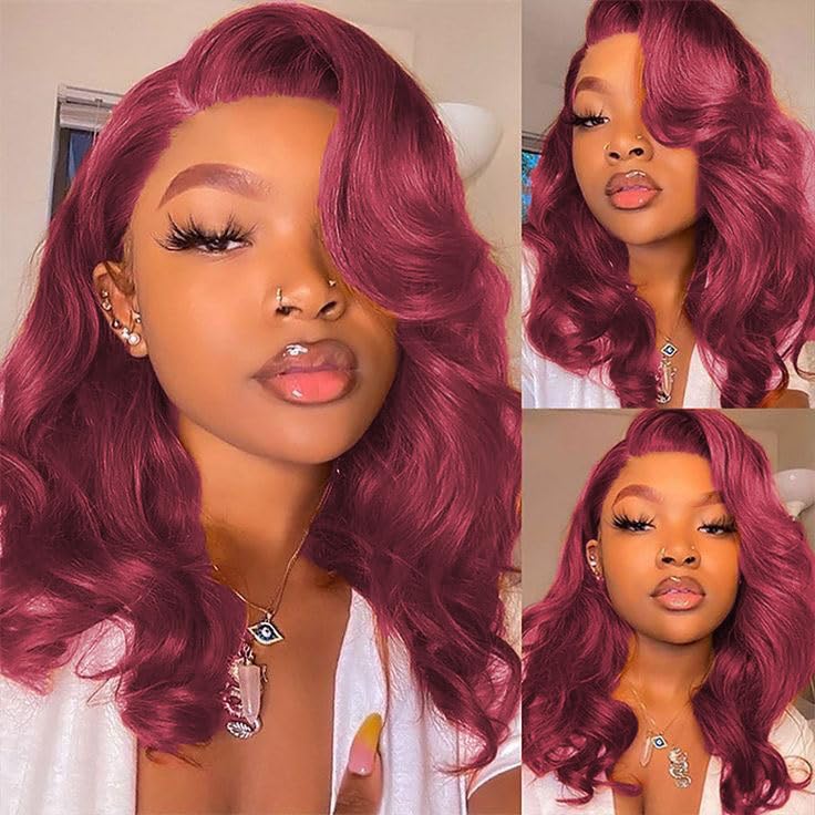 Douyin Bob Wig Human Hair 13x4 Frontal Lace Wig 14 Inch Body Wave 180% Density HD Lace Front Wigs Human Hair Pre Plucked Bob Wigs for Women Human Hair Wigs (14 inch, Natural Black)