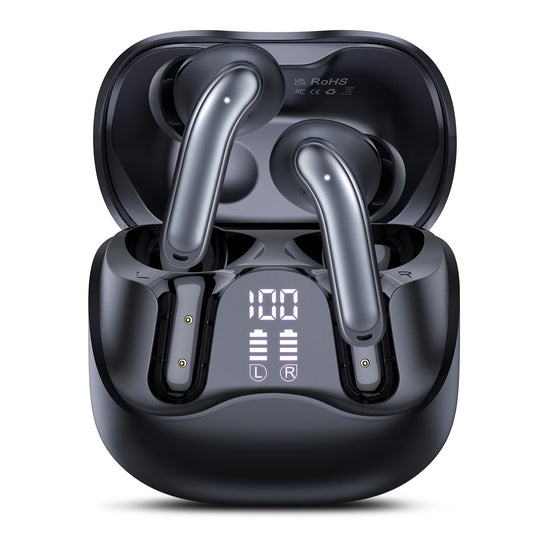 DUCOCUB Hybrid Active Noise Cancelling Wireless Earbuds, V5.4 Bluetooth Headphones with app, Hi-Res Sound Deep Bass in Ear Earphones, 6 Mic for Clear Call, 49H Playtime, IP57, Wireless Charging