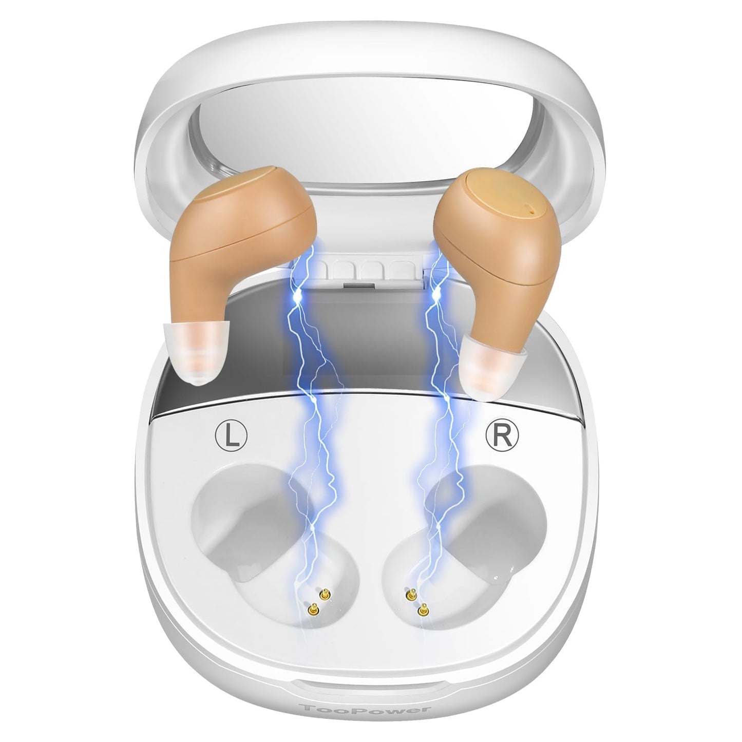 Hearing Amplifiers for Seniors & Adults Invisible Mini Latest 16-Channel Digital Rechargeable Hearing Amplifiers with Intelligent Noise Reduction,Voice Broadcast,3 Modes,5 Levels of Volume Adjustment