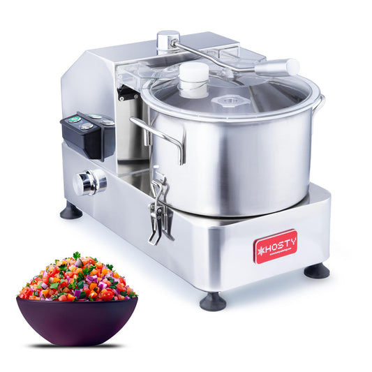 EASYROSE Commercial Vegetable Chopper & Meat Mincer, 1800W Electric Multifunctional Vegetable Cutter with 6L Stainless Steel Bowl, For Restaurants, Food Processing, Canteens