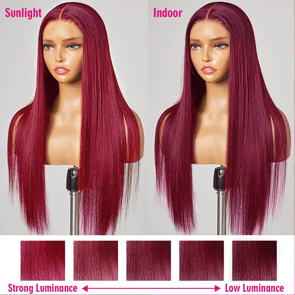 Subella HD Lace Front Wigs Human Hair Pre Plucked Straight 220% Density 13x5 HD Lace Frontal Wig With Baby Hair 12A Transparent Human Lace Wigs For Black Women (26inch)