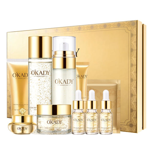 O'KADY Anti Aging Skin 10Pcs Daily Care Routine Kit,Serum Skin Care Kits for Girls,Pamper Gifts for Women,Gift Set for Hydrating Refreshing Face,Face Care Sets for Women,teengirls