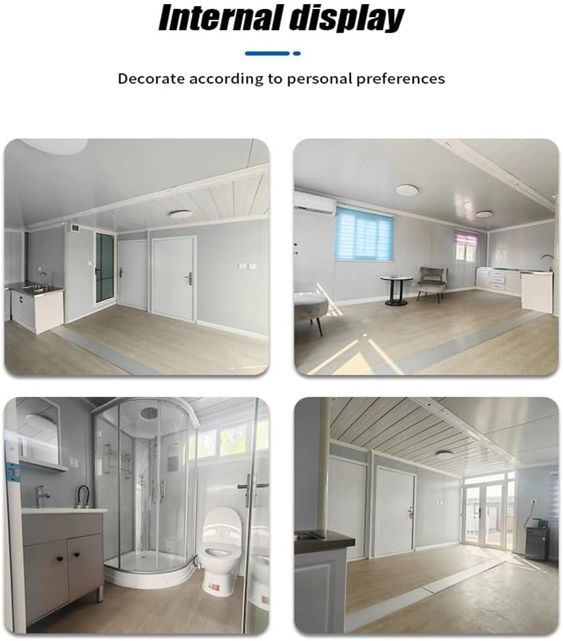 Double Story Prefab House, Expandable Container Tiny House, Luxury Prefab Two-Layer Home, with Bedroom & Bathroom & Kitchen 20 30 40 FT