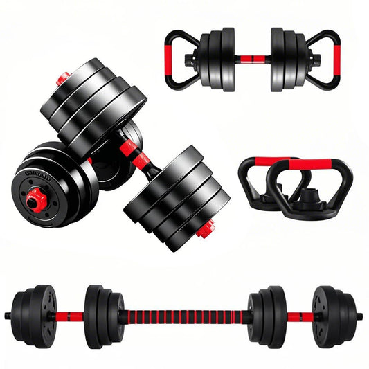 Adjustable Dumbbells, Free Weight Set with Connector, 4 in1 Dumbbells Set Used as Barbell, Kettlebells, Push up Stand, Fitness Exercises for Home Gym Suitable Men/Women (40KG Set)
