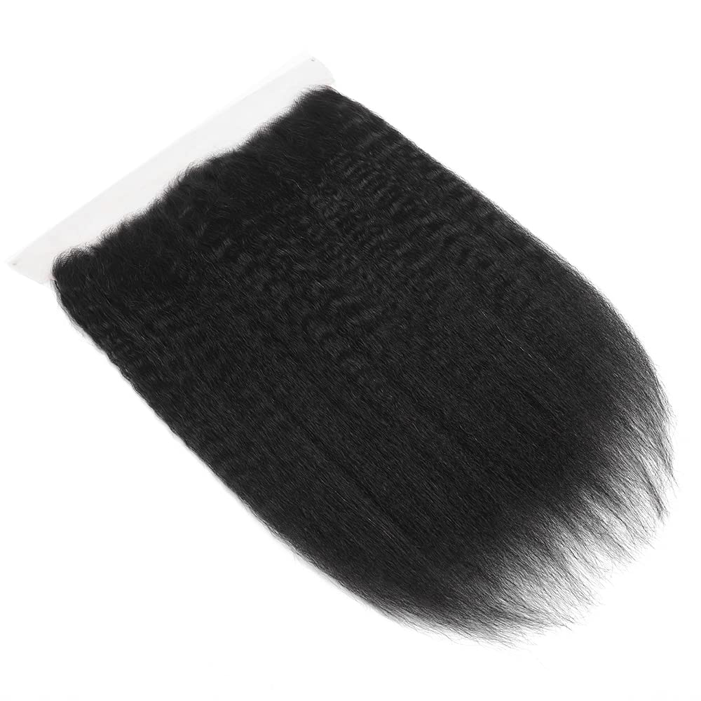 kinky Straight Frontal Closure 13x4 Ear To Ear HD Lace Frontal Closure 16 Inch 12A Brazilian kinky Straight Frontal Human Hair Transparent Frontal Closure 150% Density Natural Hairline Pre Plucked