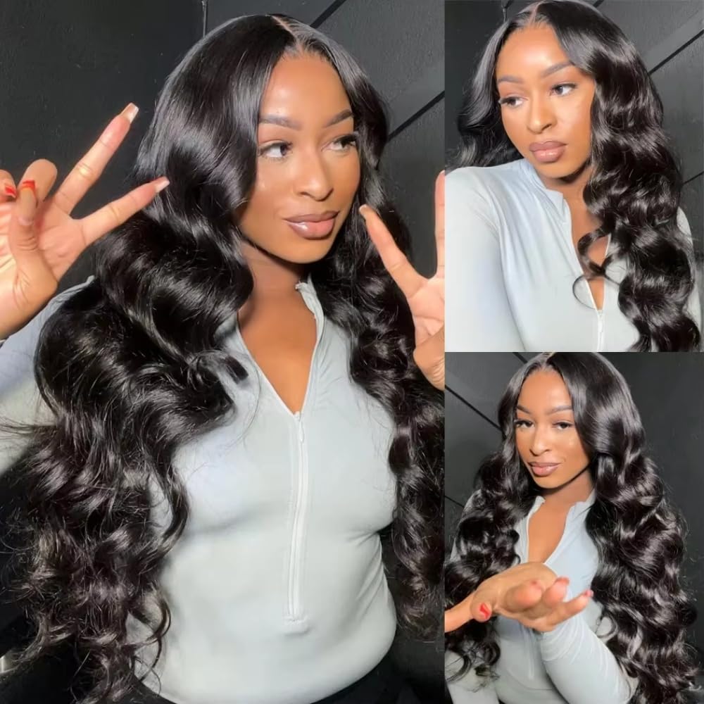 13 x 4 Lace Frontal Closure Body Wave Frontal 13 x 4 HD Transparent Lace Frontals With Bangs Baby Hair 100% Remy Human Hair 150% Density Natural Color (Natural Color, 10 Inch)