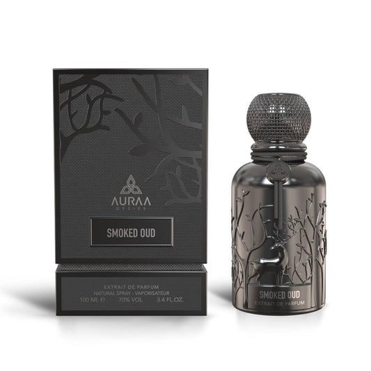Smoked Oud Extrait De Perfume 100ml by Auraa Desire - Floral Woody Spicy Fragrance - Perfume for Men and Women