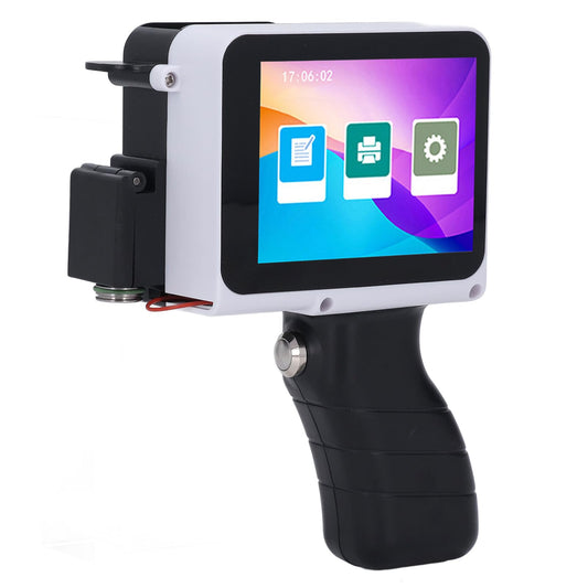 Walfront Handheld Inkjet Printer Touch Screen Portable Inkjet Printing Machine for Printing Text, Numbers, Symbols, 2D Codes, Barcodes, Images, Time, Date, Labels