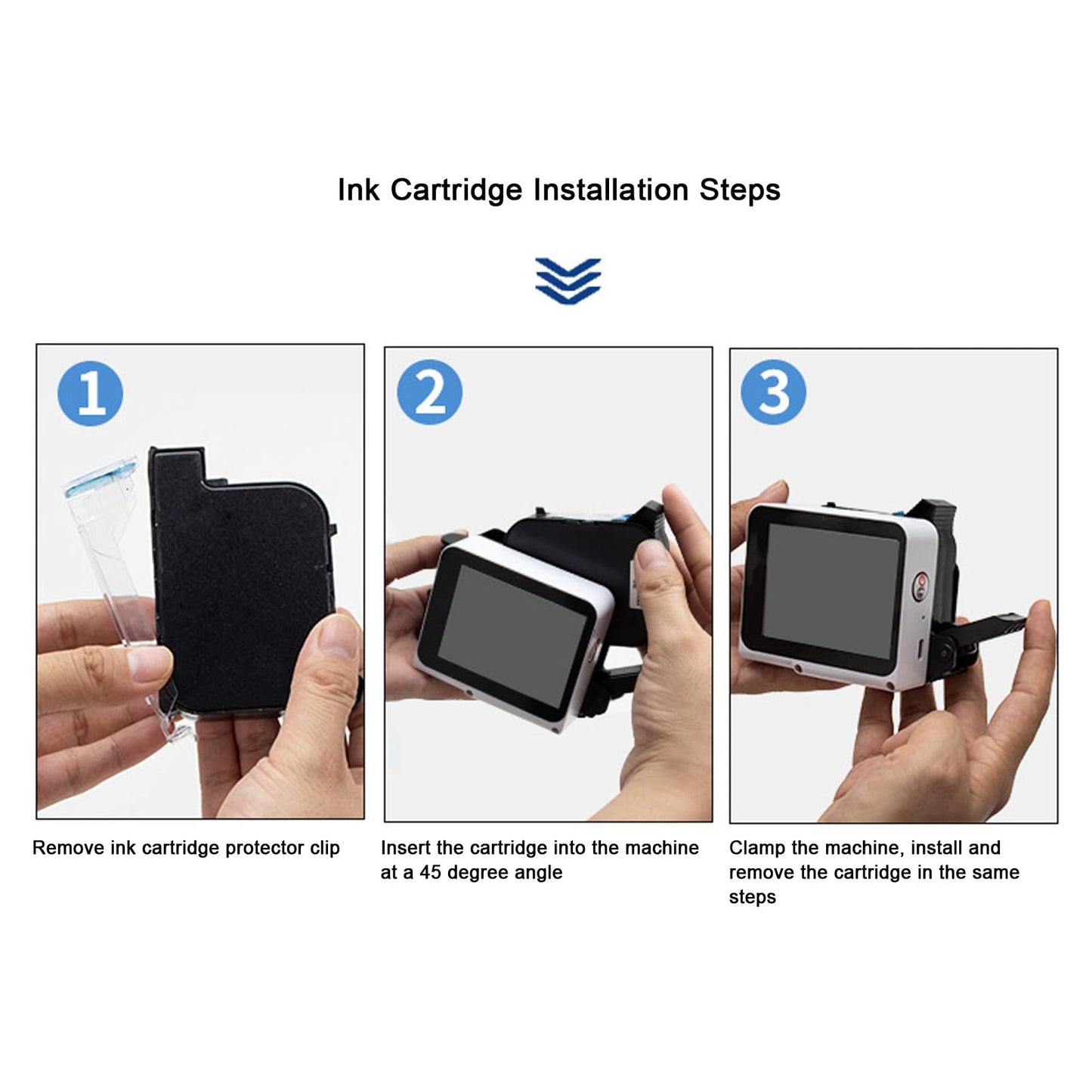 Walfront Handheld Inkjet Printer Touch Screen Portable Inkjet Printing Machine for Printing Text, Numbers, Symbols, 2D Codes, Barcodes, Images, Time, Date, Labels