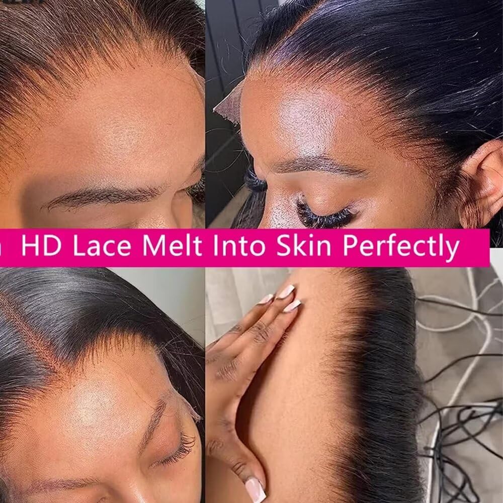 Body Wave Short Bob Human Hair Wig 13x6 HD Transparent Lace Front Human Hair Wig Brazilian Hair Natural Color 150% Density Short Wigs Ocean Wave Pre Plucked With Baby Hair For Women 8Inch
