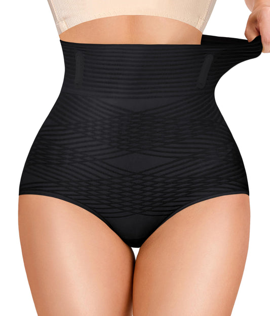 Gotoly Women Tummy Control Knickers High Waist Shapewear Body Shaper Seamless Slimming Underwear Shaping Briefs Black