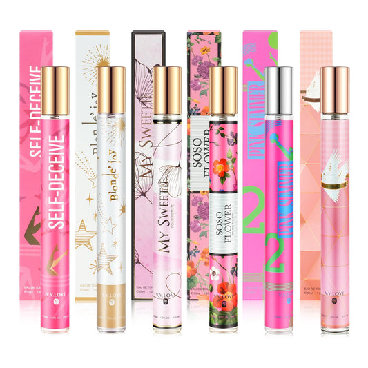 Premium Women Perfume Gift Set - 6x35ml Long Lasting Eau de Toilette Collection with Sweet Floral and Fruity Notes - Body fragrance Gift Set - Women Eau de Parfum Travel Portable