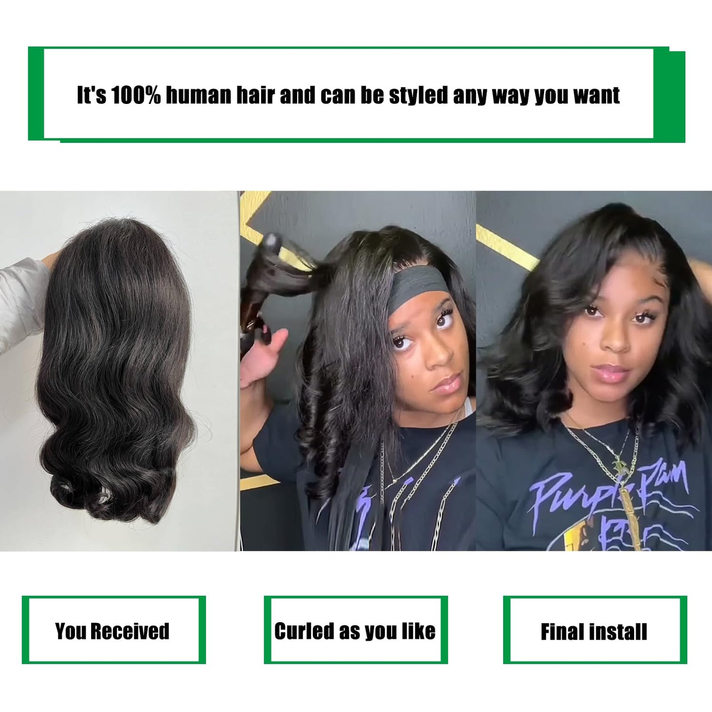 Douyin Bob Wig Human Hair 13x4 Frontal Lace Wig 14 Inch Body Wave 180% Density HD Lace Front Wigs Human Hair Pre Plucked Bob Wigs for Women Human Hair Wigs (14 inch, Natural Black)