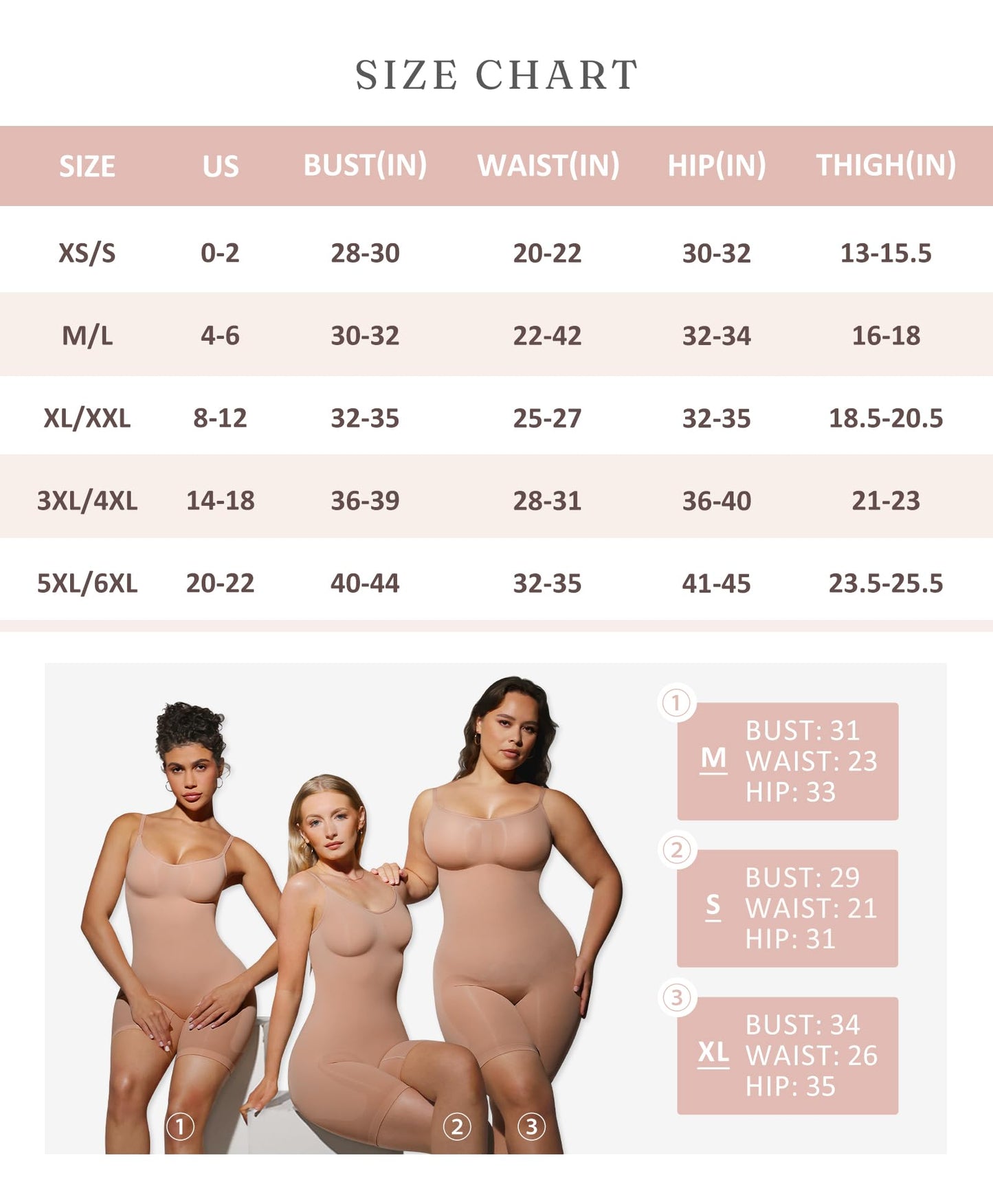 FeelinGirl Comfortable Full Bodysuit for Women Butt Lifter Seamless Shapewear for Women Tummy Control Thigh Slimmer