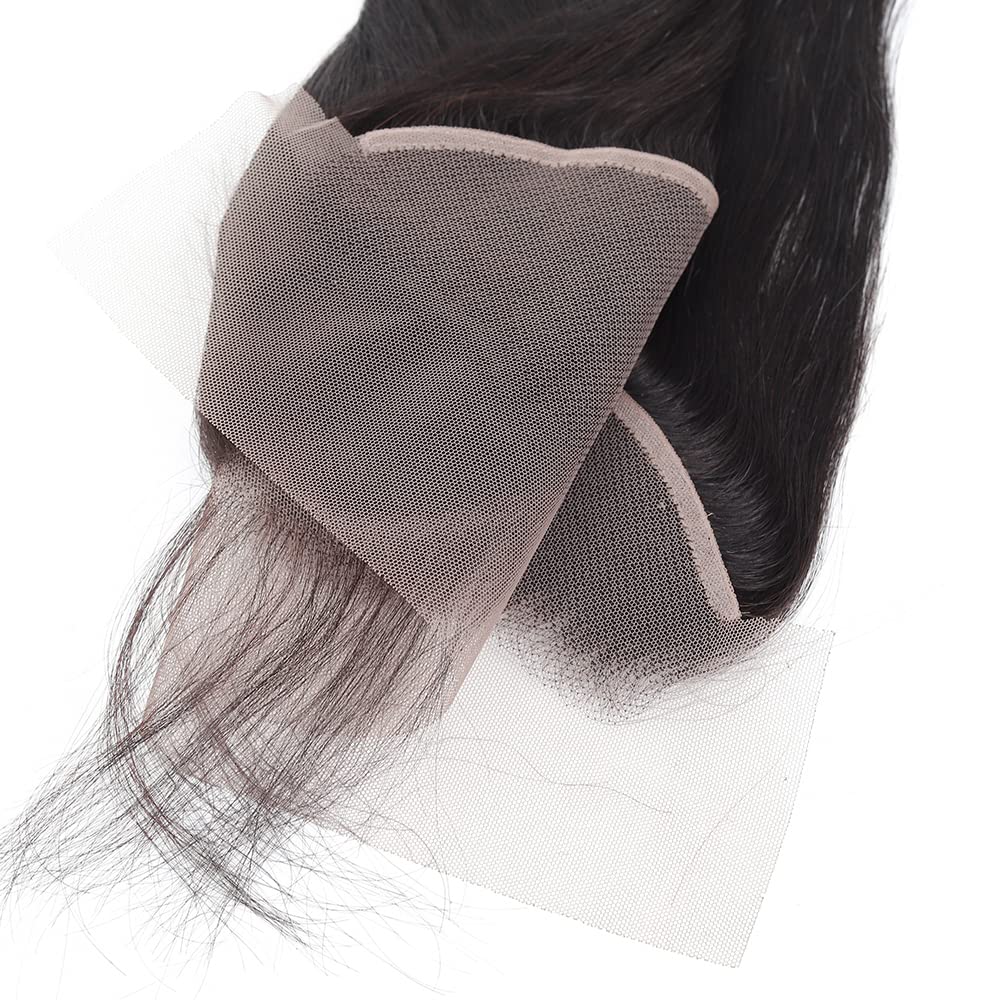 kinky Straight Frontal Closure 13x4 Ear To Ear HD Lace Frontal Closure 16 Inch 12A Brazilian kinky Straight Frontal Human Hair Transparent Frontal Closure 150% Density Natural Hairline Pre Plucked