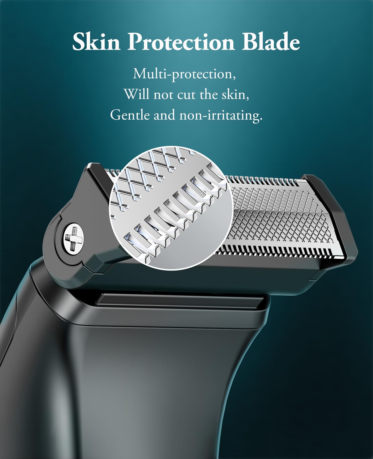 Kensen 2in1 Manscape Intimate 3.0 Body Hair Trimmer Men, Safe Cordless Mens Body Shaver for Pube, Waterproof Pubic Groin Hair Shaver for Men/Women, Mens Grooming Kits for Pubic Hair/50 Times Usage