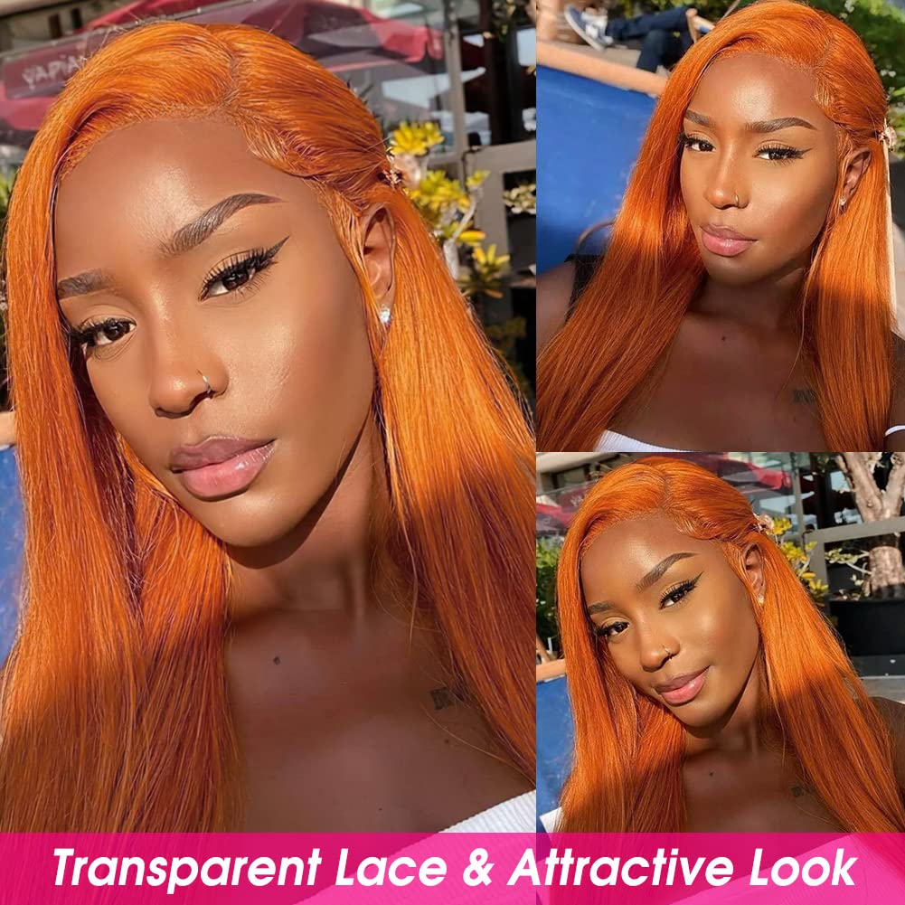 Subella HD Lace Front Wigs Human Hair Pre Plucked Straight 220% Density 13x5 HD Lace Frontal Wig With Baby Hair 12A Transparent Human Lace Wigs For Black Women (26inch)