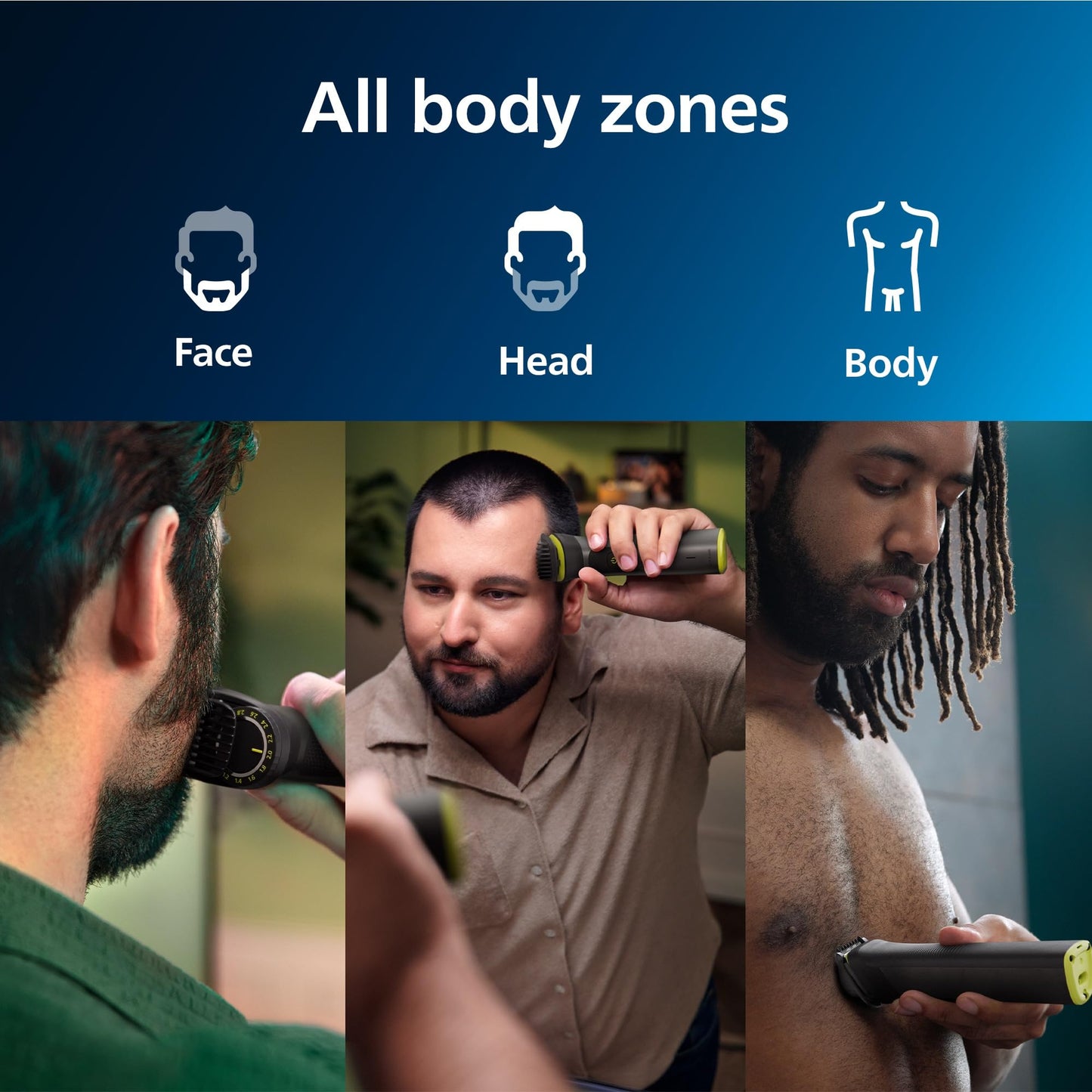 Philips Series 7000 All-in-one Trimmer, 14-in-1 Multigroom for face, Head and Body, One Tool - Ultimate Precision, 21 Length Settings (0.5-16 mm) (Model MG7930/15)