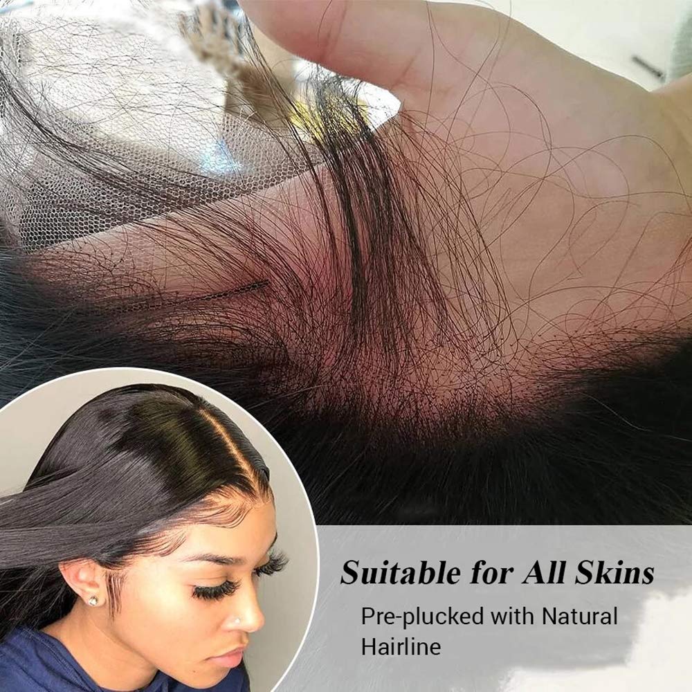 Body Wave Short Bob Human Hair Wig 13x6 HD Transparent Lace Front Human Hair Wig Brazilian Hair Natural Color 150% Density Short Wigs Ocean Wave Pre Plucked With Baby Hair For Women 8Inch