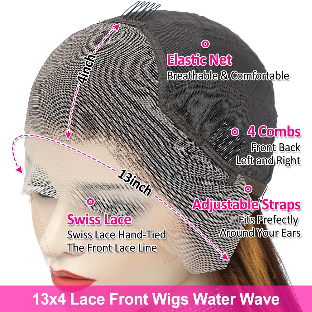 Subella HD Lace Front Wigs Human Hair Pre Plucked Straight 220% Density 13x5 HD Lace Frontal Wig With Baby Hair 12A Transparent Human Lace Wigs For Black Women (26inch)