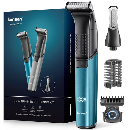 Kensen 2in1 Manscape Intimate 3.0 Body Hair Trimmer Men, Safe Cordless Mens Body Shaver for Pube, Waterproof Pubic Groin Hair Shaver for Men/Women, Mens Grooming Kits for Pubic Hair/50 Times Usage