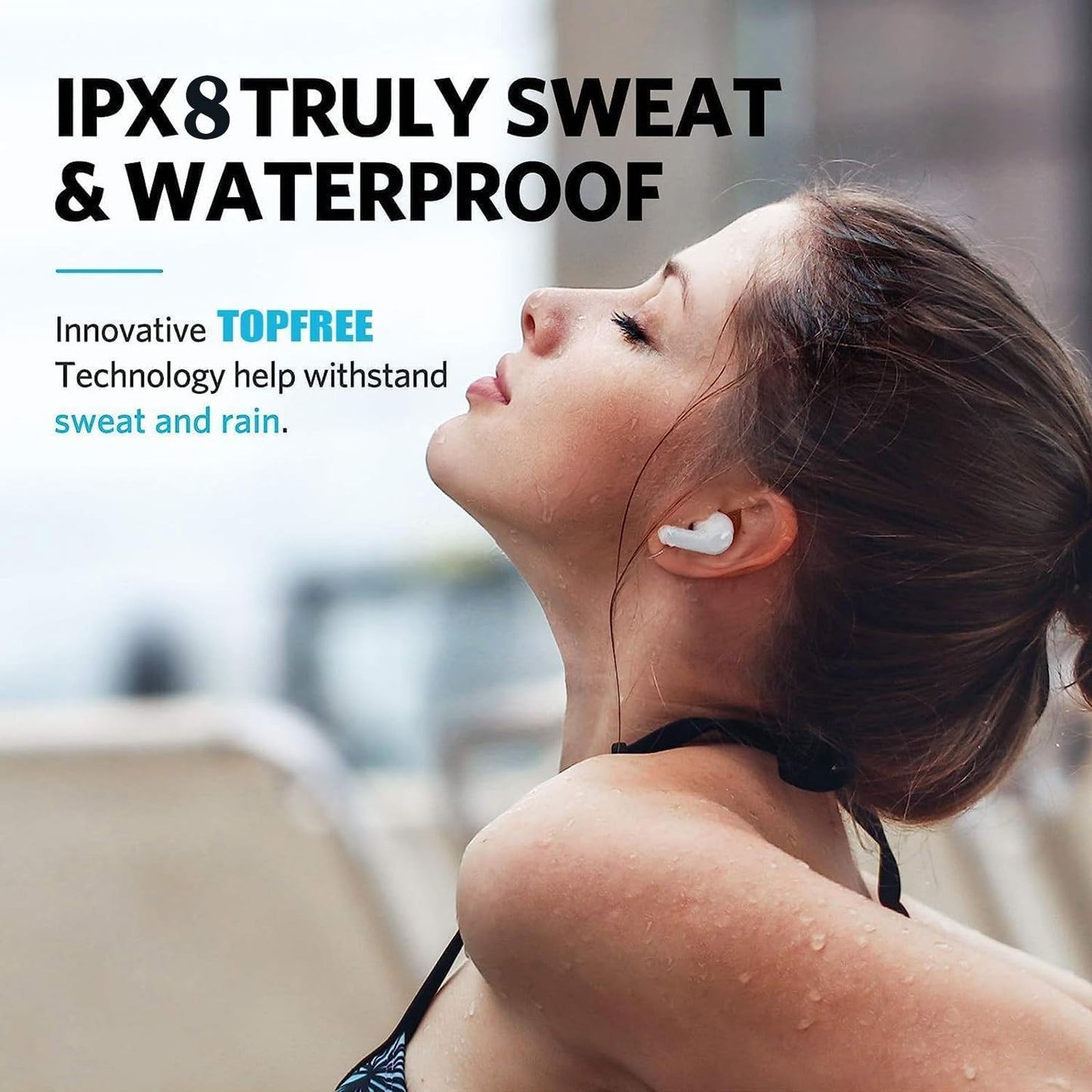 Wireless Earbuds,Bluetooth 5.3 in Ear Headphones with Noise Cancelling Mic, 48H Playtime HiFi Stereo Bluetooth Earphones, IPX8 Waterproof Touch Control True Wireless Headphones for iPhone/Android/IOS