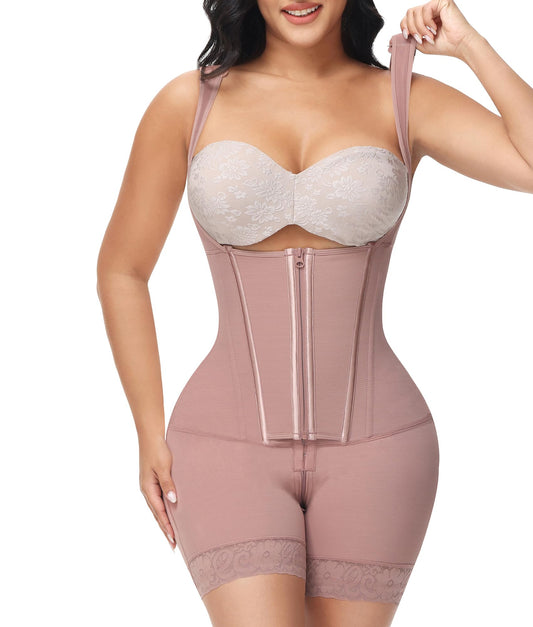 M MYODRESS Faja Body Shaper Tummy Control Shapewear Fajas Postparto Para Mujer Bbl Faja Stage 2 Post Surgery Tummy Tuck Compression Garment Postpartum Girdle RosyBrown M