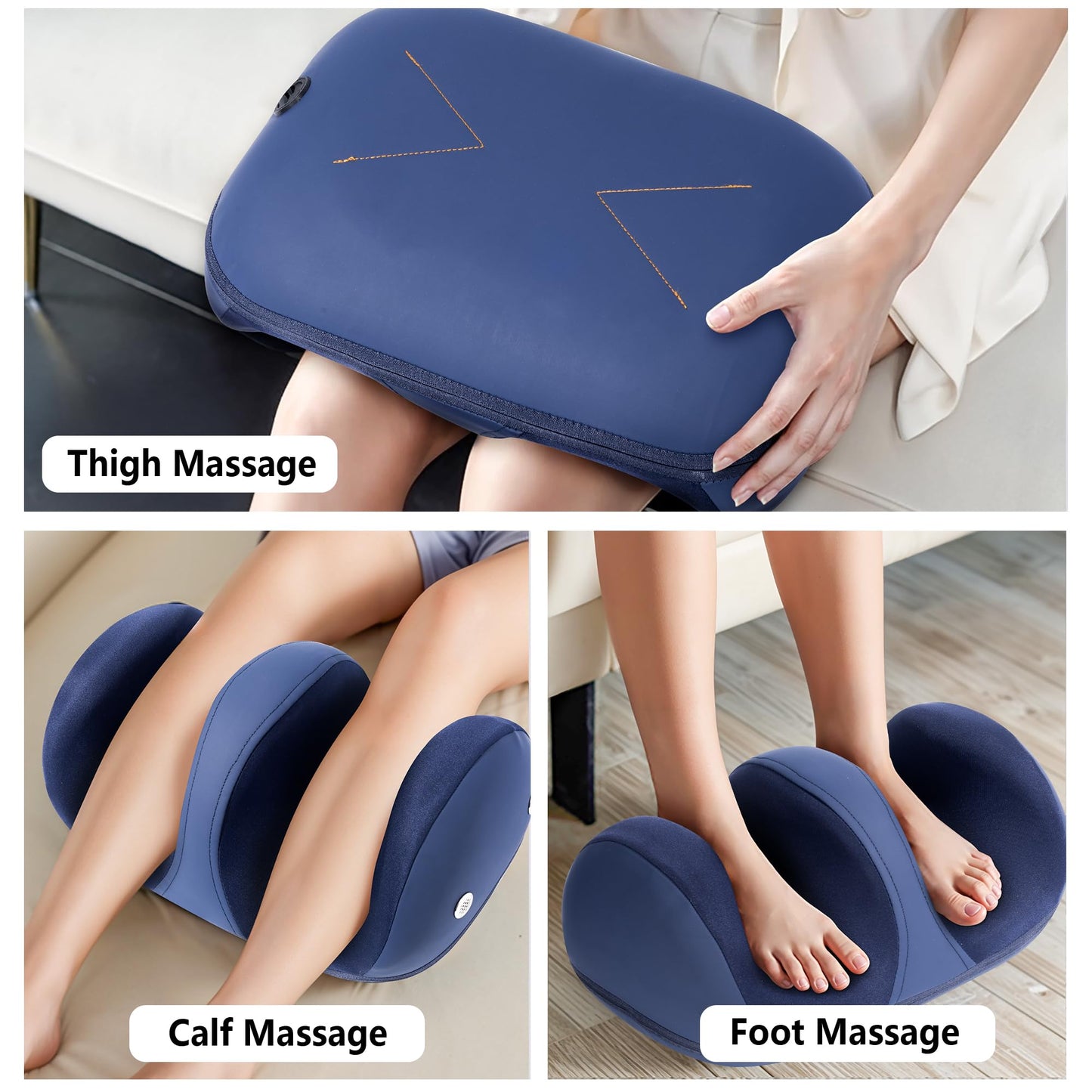 ZQQO Electric Heated Foot Massager Machine - Calf Foot and Leg Massager for Plantar Fasciitis as Gifts for Men & Women, Rolling Foot Massagers for Pain and Circulation with 12-Point 3D Massage Head