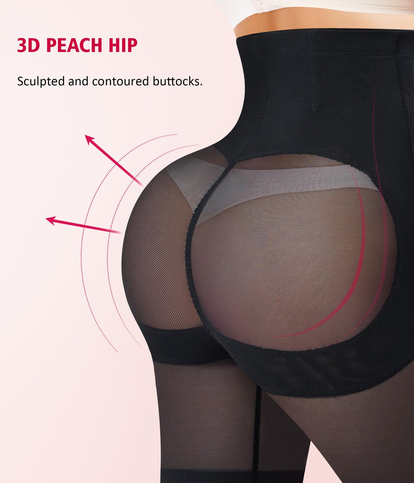 Bafully Women Tummy Control Knickers High Waisted Shapewear Body Shaper Butt Lifter Panties Shaping Underwear (L, Black)