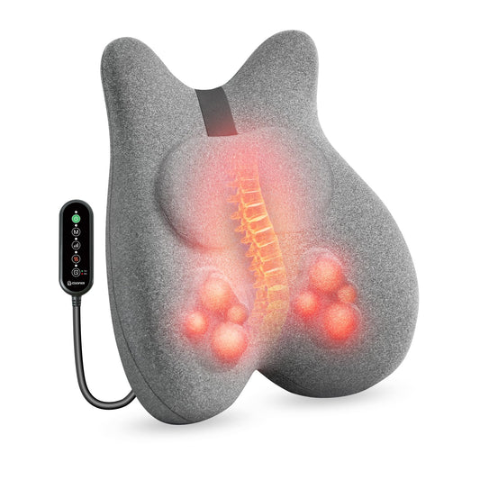 COMFIER Back Massager with Heat, Memory Foam Back Support Cushion with Shiatsu Massage, Ergonomic Lumbar Support with Graphene Heat, Neck Massager Gifts for Women, Mens Gifts