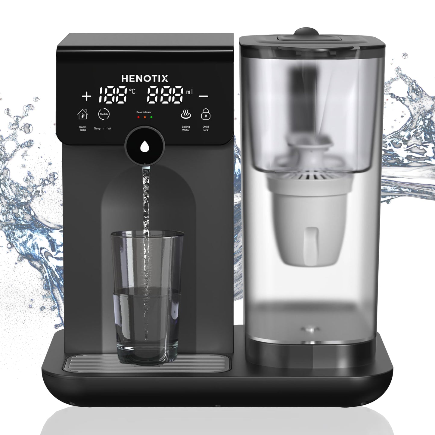 Hot Water Dispenser With Filter – Instant Hot Water, Energy Efficiency, For Home Kitchen, Detachable Jug