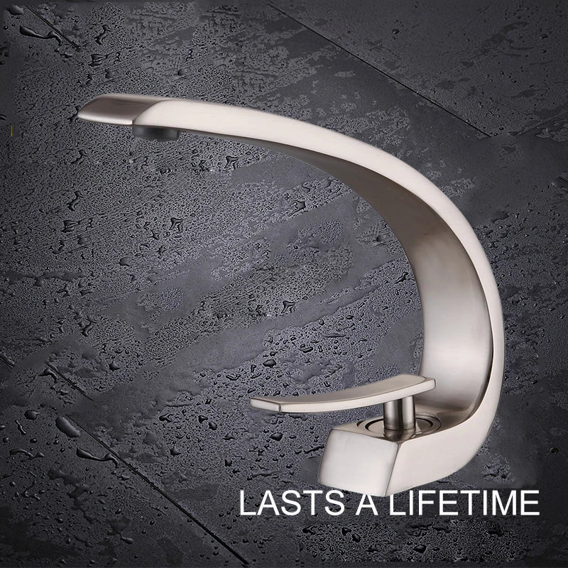 Rozin Black Bathroom Basin Faucet Deck Mounted Single Level Chrome Washing Basin Hot Cold Water Mixer Tap Faucets Luxury Style