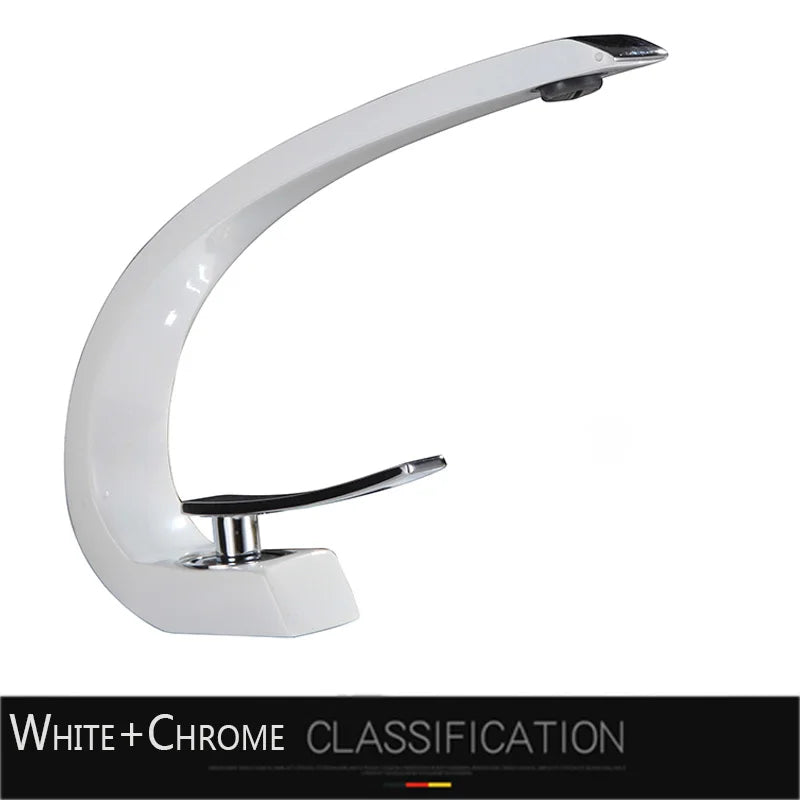 Rozin Black Bathroom Basin Faucet Deck Mounted Single Level Chrome Washing Basin Hot Cold Water Mixer Tap Faucets Luxury Style