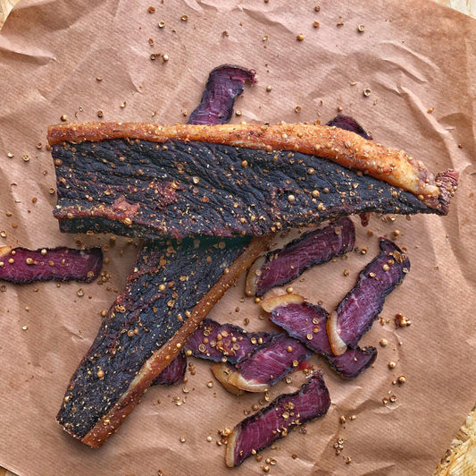 Sliced beef biltong bites
